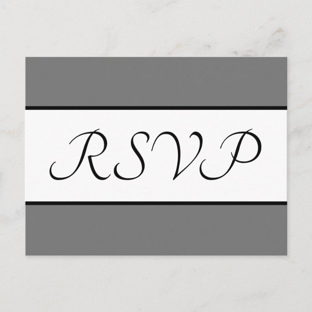 Traditional and Old Fashioned "RSVP" Postcard (Front)