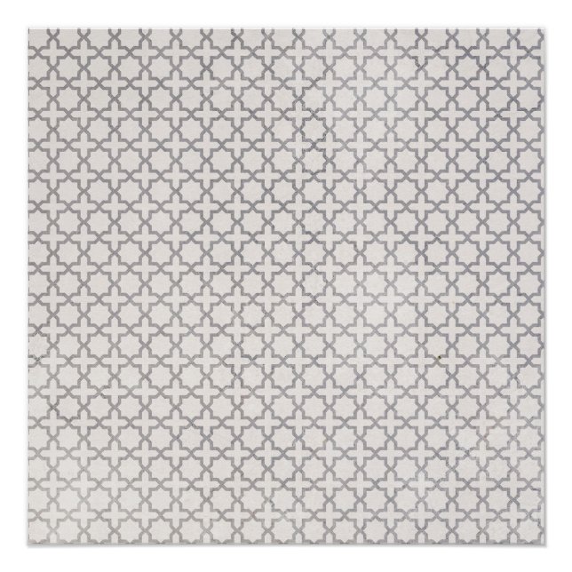 Traditional Arabesque Tile Artwork Poster (Front)