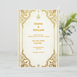 Traditional Arabic Style Wedding Invitation