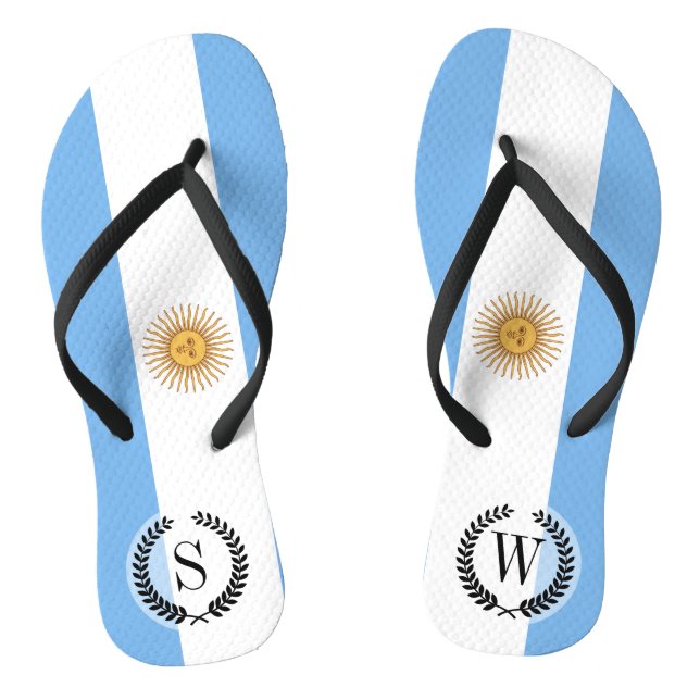 Traditional Argentina Flag Jandals (Footbed)