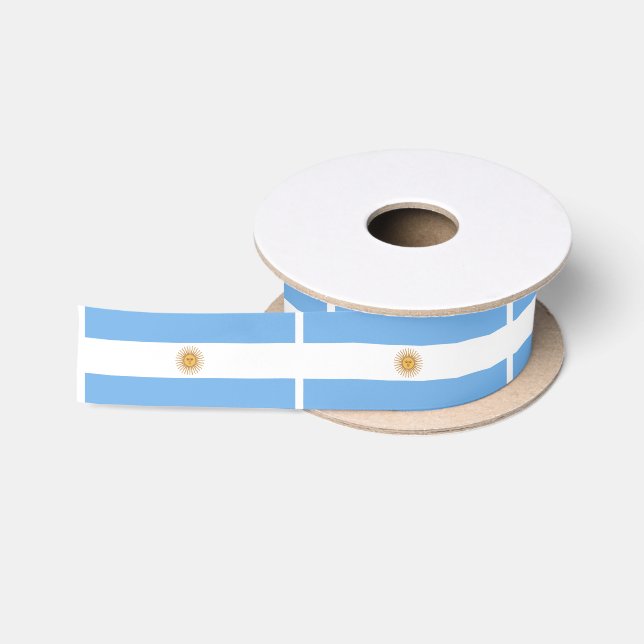 Traditional Argentina Flag Satin Ribbon (Spool)