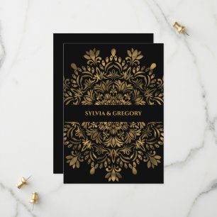 Traditional Art Deco ethnic elegant luxury wedding Save The Date