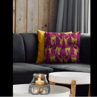 Traditional Art Deer Cushion