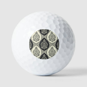 Traditional Asian damask, seamless pattern Golf Balls