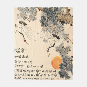 Traditional Asian painting: classic art. Fleece Blanket