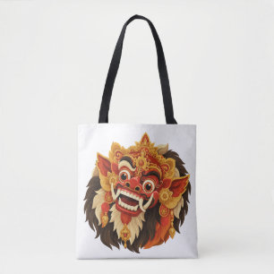 Traditional Balinese Barong mask representing Bali Tote Bag
