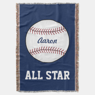 Traditional Baseball Throw Blanket