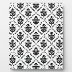 Traditional Black Damask Plaque