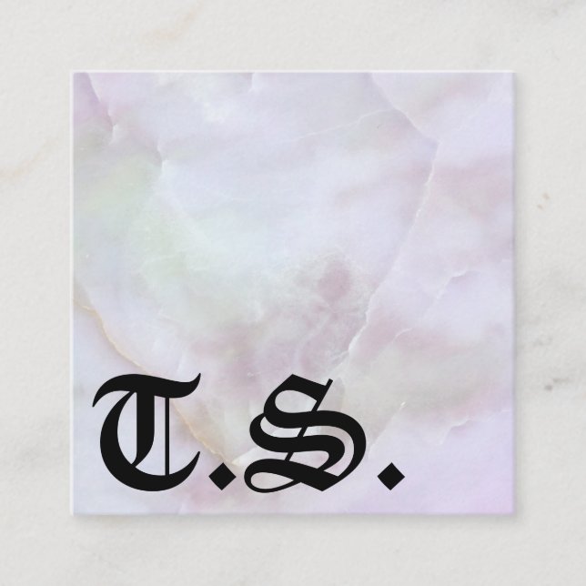 Traditional Black letter Square Business Card (Front)