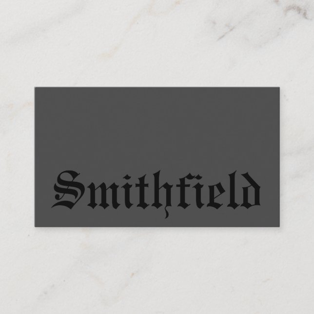 Traditional Black Letter Type Business Card (Front)