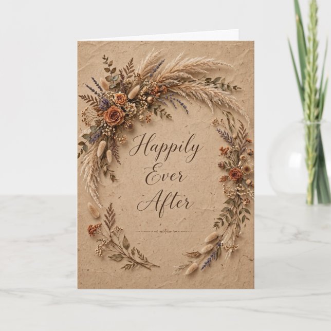 Traditional blank wedding card  (Front)
