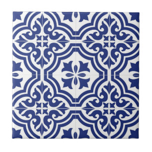 Traditional  Blue and White Spanish Azulejo Tile