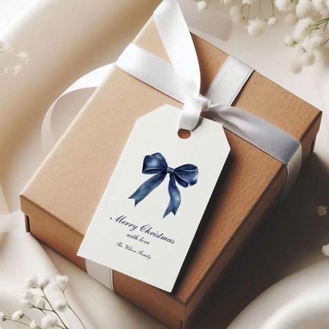 Traditional Blue Knot Christmas Gift Tags (Creator Uploaded)