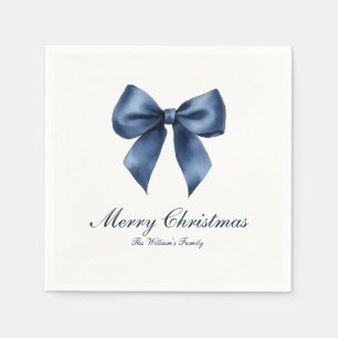 Traditional Blue Knot Christmas Napkin