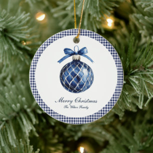 Traditional Blue Ornament Christmas