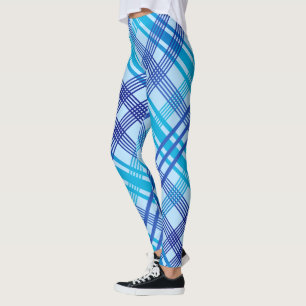 Traditional Blue Plaid on BLUE Leggings