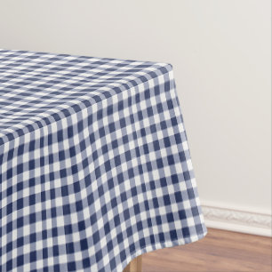Traditional Blue Vichy Christmas Tablecloth