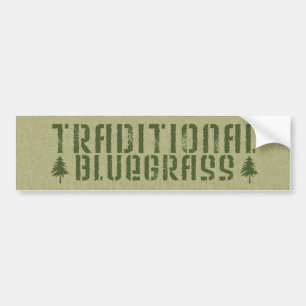 Traditional Bluegrass Old Time Text Bumper Sticker