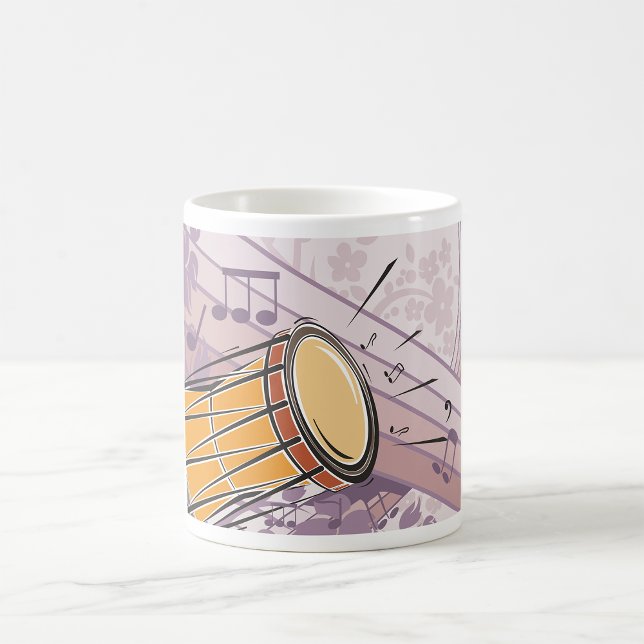 Traditional Bongo Drum With Music Notes Coffee Mug (Creator Uploaded)