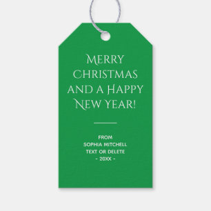 Traditional - Bright Green - Minimalist Gift Tags