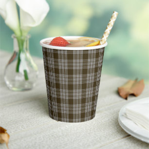 Traditional Brown Menzies Clan Tartan Cups