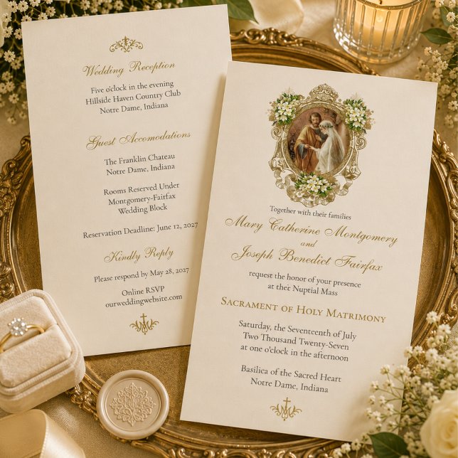 Traditional Catholic Betrothal Wedding Invitation (Creator Uploaded)