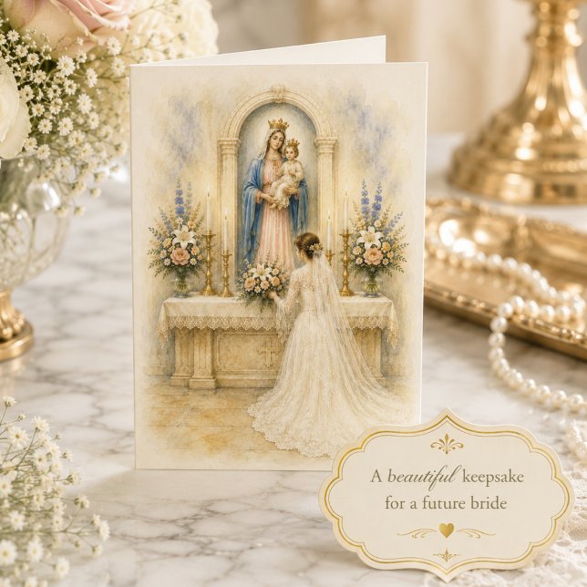 Traditional Catholic Bridal Shower Card | (Creator Uploaded)