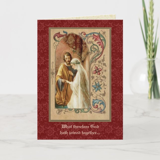 Traditional Catholic Bridal Wedding Invitation (Front)