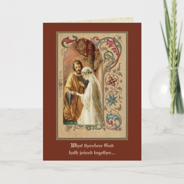 Traditional Catholic Bridal Wedding Invitation (Front)
