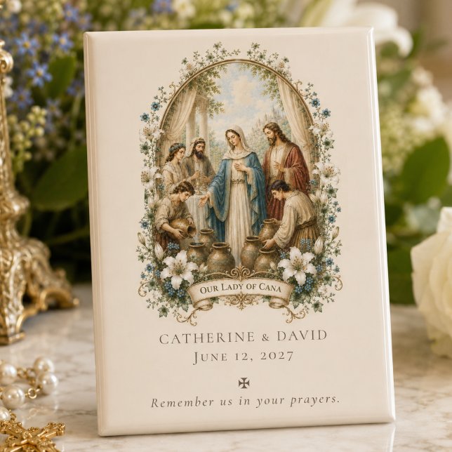 Traditional Catholic Cana Wedding Keepsake Magnet (Creator Uploaded)
