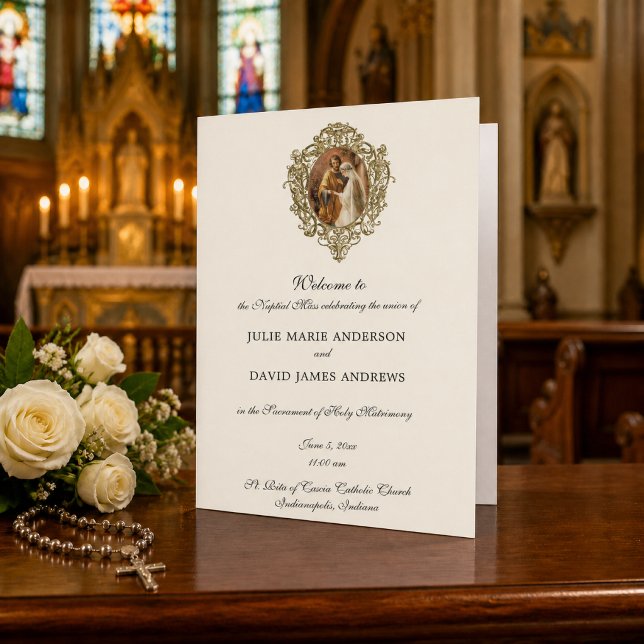 Traditional Catholic Latin Mass Wedding Program (Creator Uploaded)