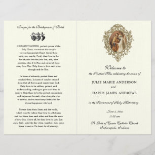 Traditional Catholic Latin Mass Wedding Program