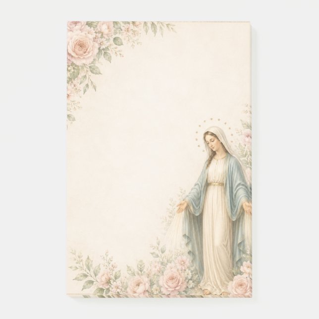 Traditional Catholic Marian Our Lady of Grace Post-it Notes (Front)