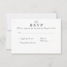 Traditional Catholic Monogrammed Response Card