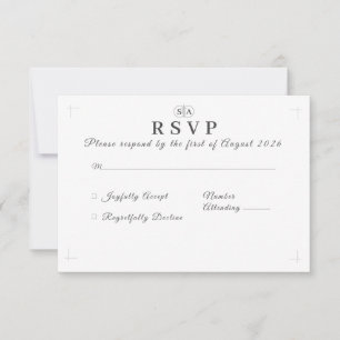 Traditional Catholic Monogrammed Response Card