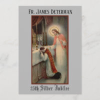 Traditional Catholic Priest Anniversary Invitation