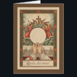 Traditional Catholic Priest Eucharist Angels<br><div class="desc">This is a beautiful l traditional vintage Catholic image of priest's hands holding the Eucharist with angels in adoration.  The Latin text below is VENITE ADOREMUS... O COME LET US ADORE</div>