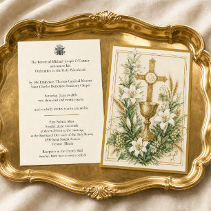 Traditional Catholic Priest Ordination Invitation