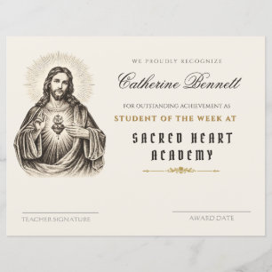 Traditional Catholic Sacred Heart Student Award