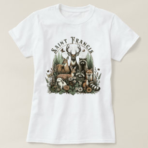 Traditional Catholic Saint Francis Bible Verse T-Shirt