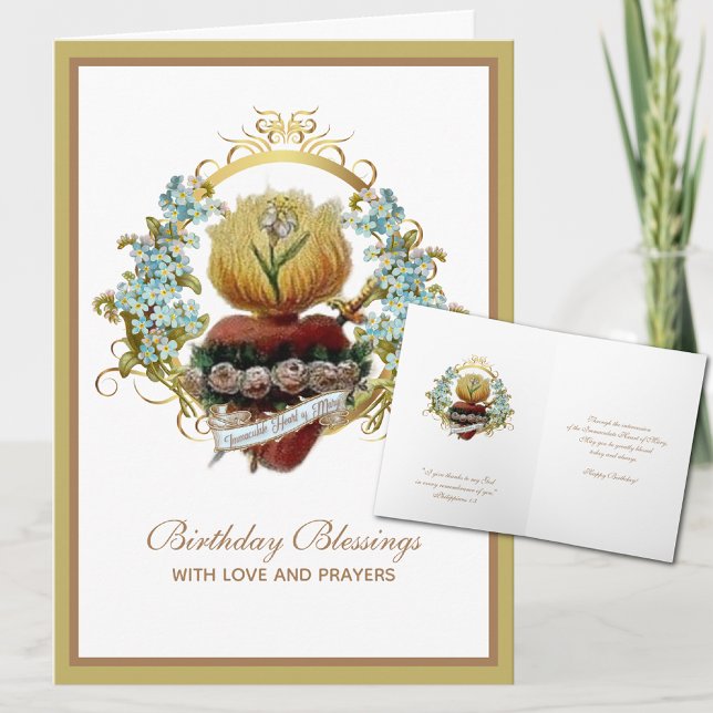 Traditional Catholic Virgin Mary Birthday Prayer Card (Creator Uploaded)