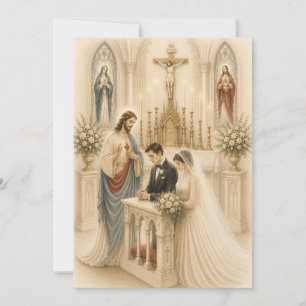 Traditional Catholic Wedding at the Altar
