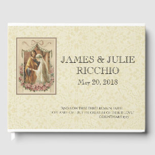 Traditional Catholic Wedding Blessed Virgin Mary Guest Book