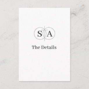Traditional Catholic Wedding Enclosure Card