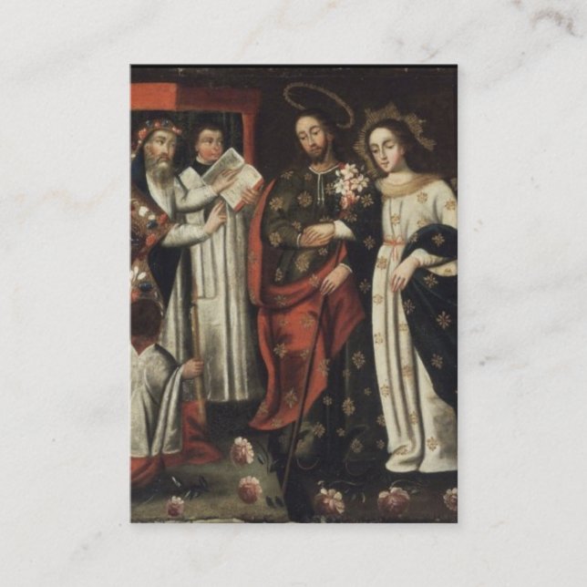 Traditional Catholic Wedding Favour Holy Card (Front)