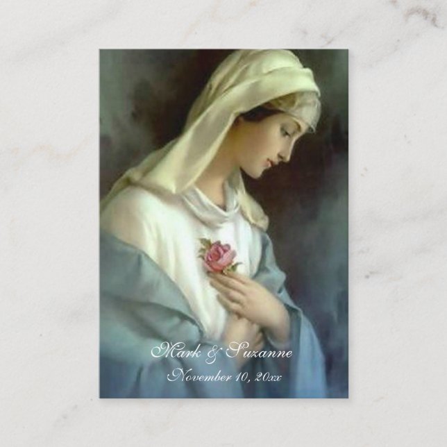 Traditional Catholic Wedding Favour Holy Card (Front)