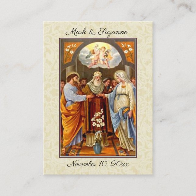 Traditional Catholic Wedding Favour Holy Card (Front)