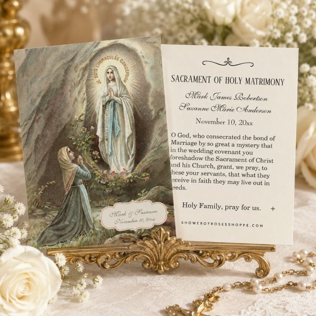 Traditional Catholic Wedding Favour Holy Card (Creator Uploaded)
