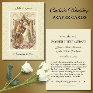 Traditional Catholic Wedding Favour Holy Card