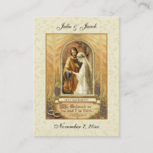 Traditional Catholic Wedding Favour Holy Card